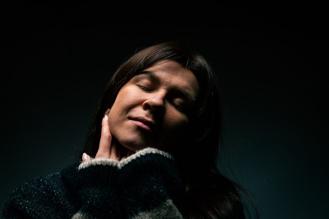 Studio portrait of a European woman in her thirties, graphic designer